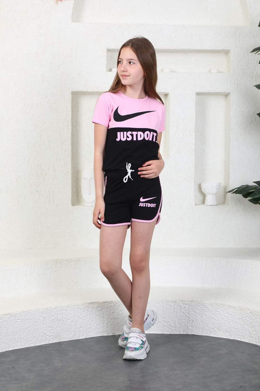 Pink Summer Set | 2 Piece Short Set | Purple Nike Set