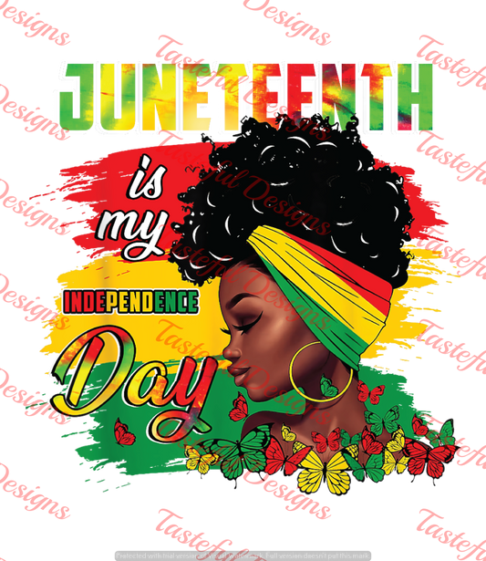 Juneteeth is my Independence Tshirt Transfer | Ladies Juneteeth design