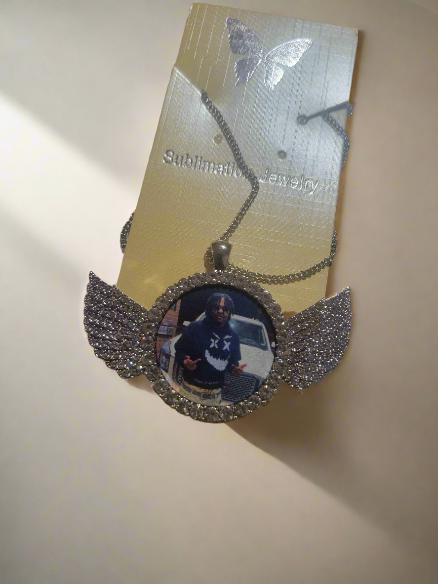 Blink Wing Necklace | Memorial Necklace | Circle Wing Necklace